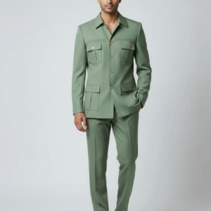 Men’s Tailored Utility Suit – Sage Green